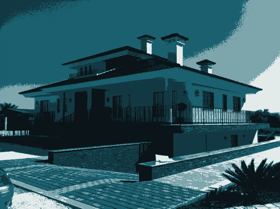 Vivienda unifamiliar con porche terminada